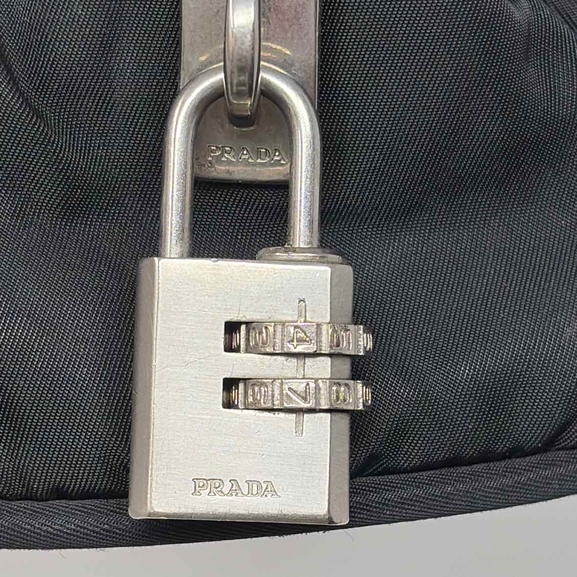 Pre-Owned Prada Black Nylon Designer Handbag