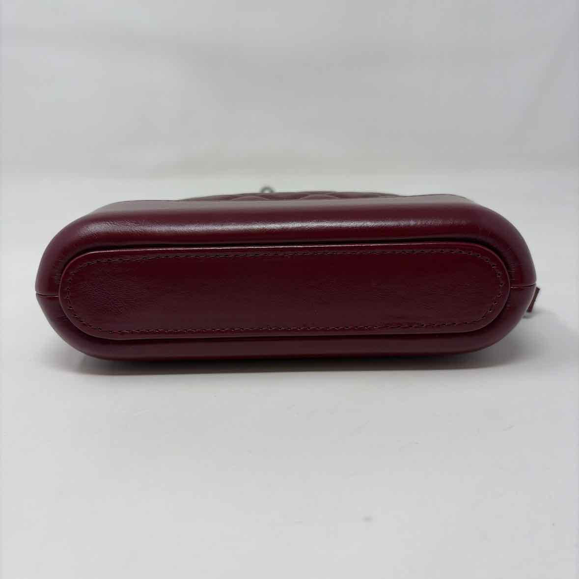 Pre-Owned Chanel Burgundy Leather Designer Handbag