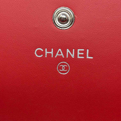 Pre-Owned Chanel Red Patent Designer Wallet