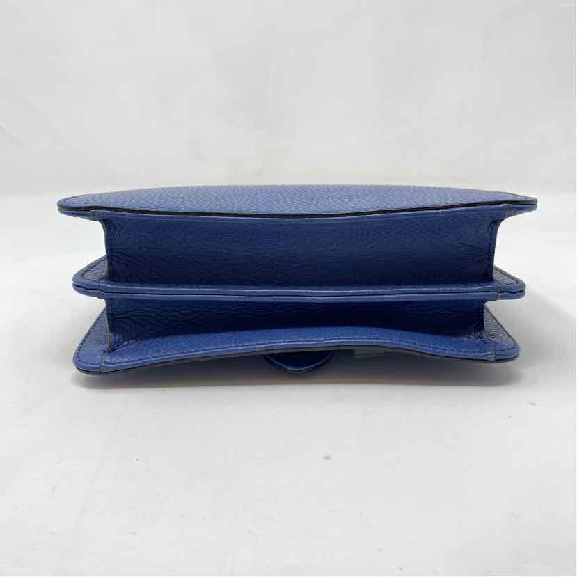 Pre-Owned Gucci Blue Leather Designer Handbag