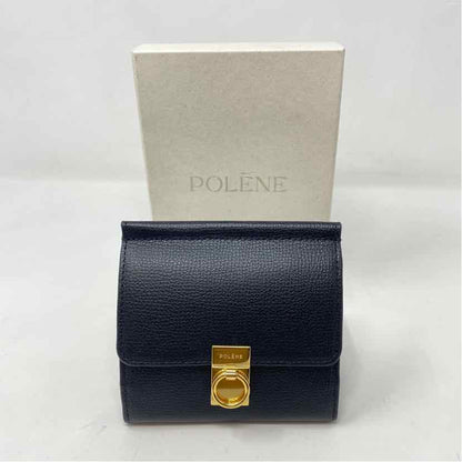 Pre-Owned Polene Black Leather Designer Wallet