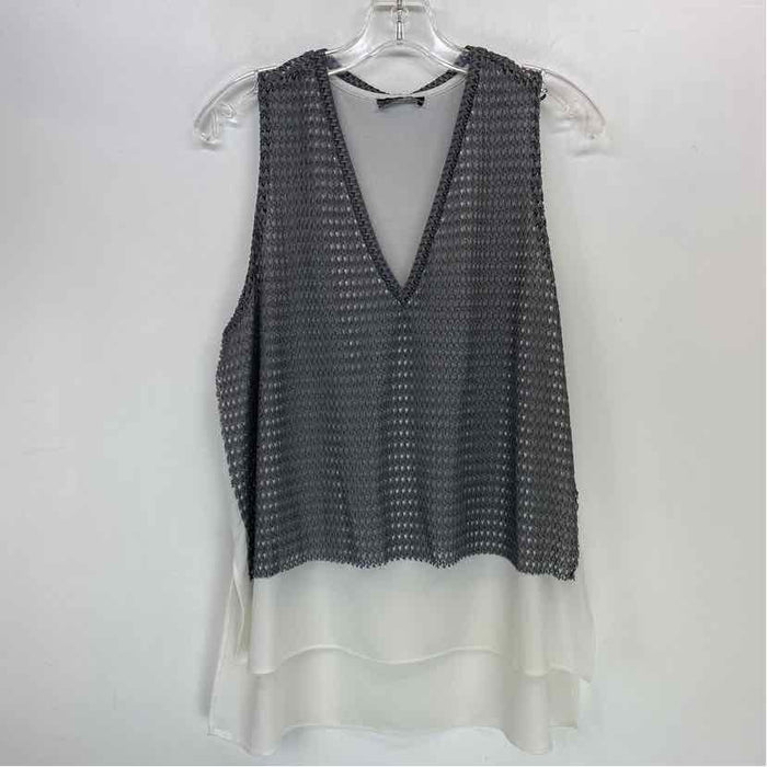 Pre-Owned Size L ZARA Silver W/ White Top