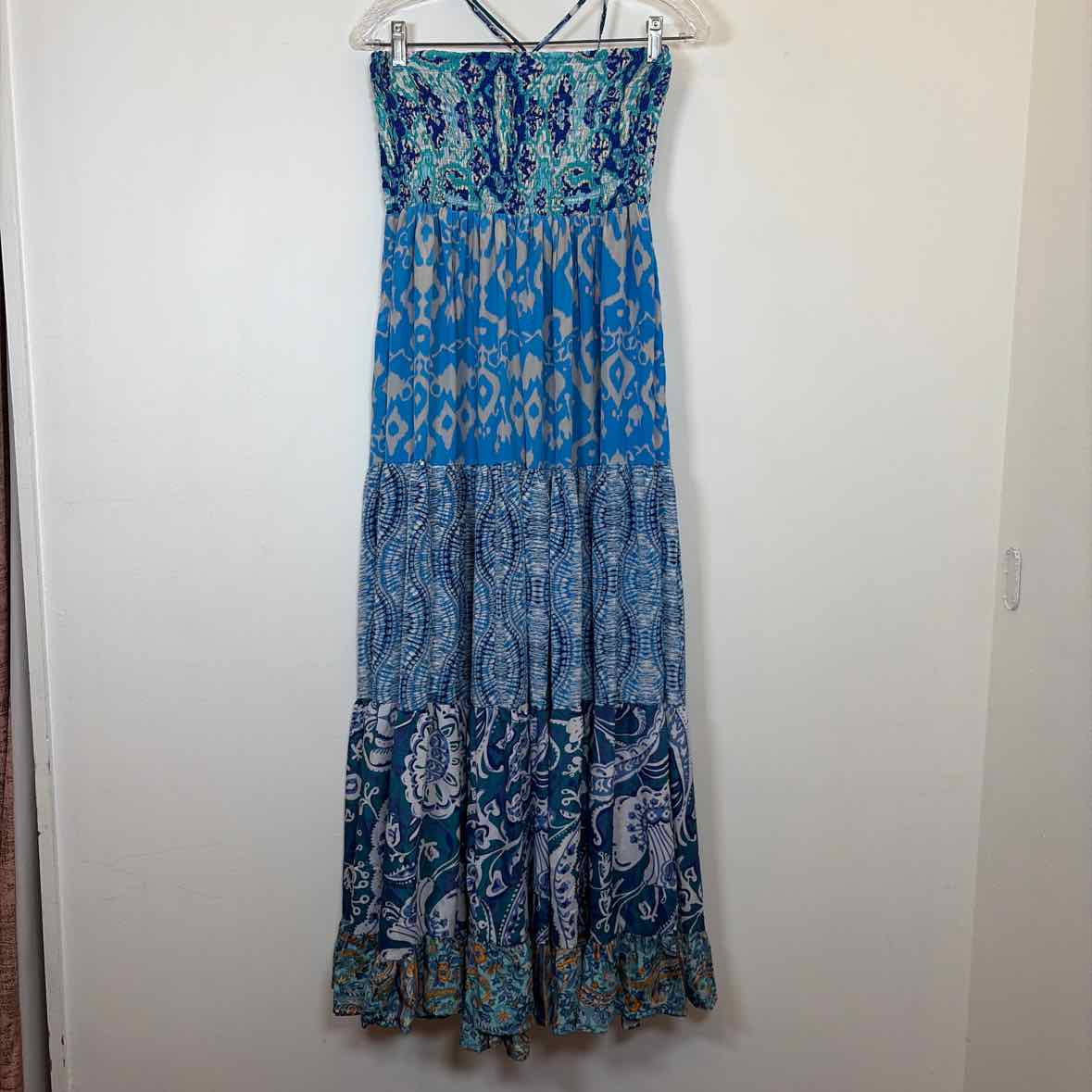 Pre-Owned Size One Size Karma Highway Blue Multi Skirt
