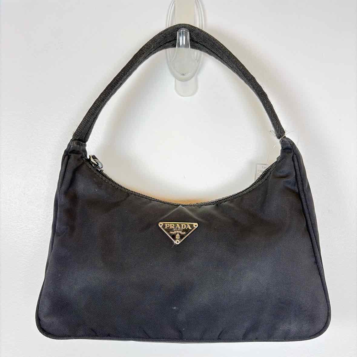 Pre-Owned Prada Black Nylon Designer Handbag