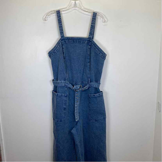 Pre-Owned Size 14/L Ashley Stewart Denim Romper