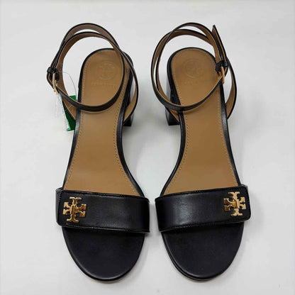 Pre-Owned Shoe Size 7.5 Tory Burch Black/Gold Heels