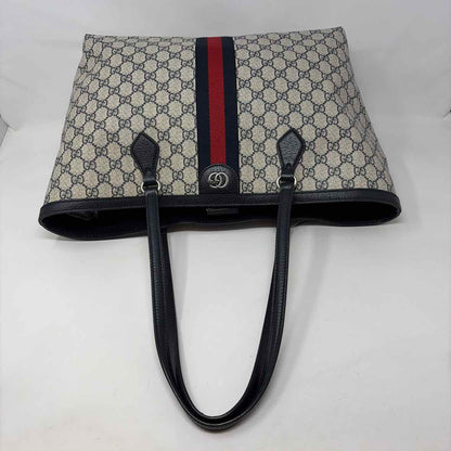 Pre-Owned Gucci Navy Canvas Designer Handbag