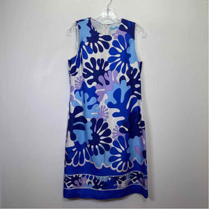 Pre-Owned Size 4/S J McLaughlin Blue Multi Casual Dress