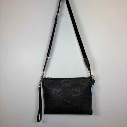 Pre-Owned Gucci Black Leather Designer Handbag