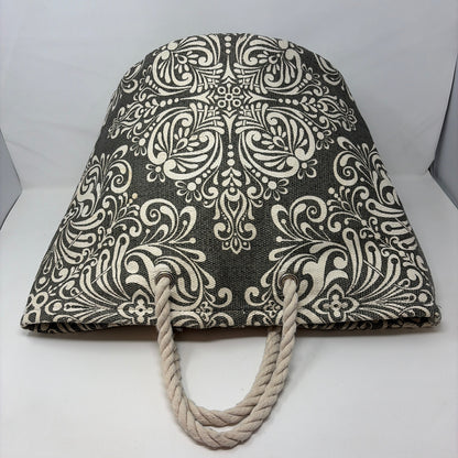 Pre-Owned Boutique Green Print Woven Handbag