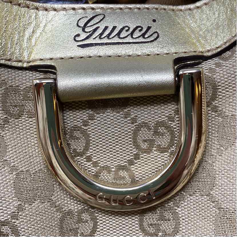 Pre-Owned Gucci Monogram Canvas Designer Handbag