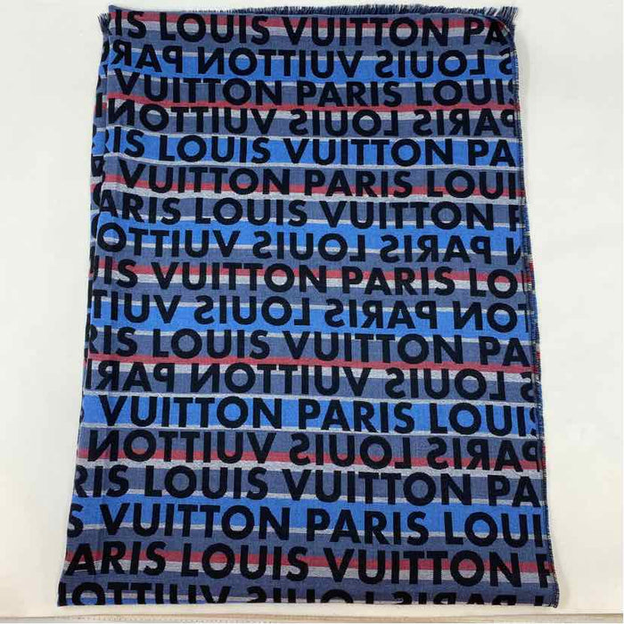 Pre-Owned Louis Vuitton Black Knit Designer Scarf