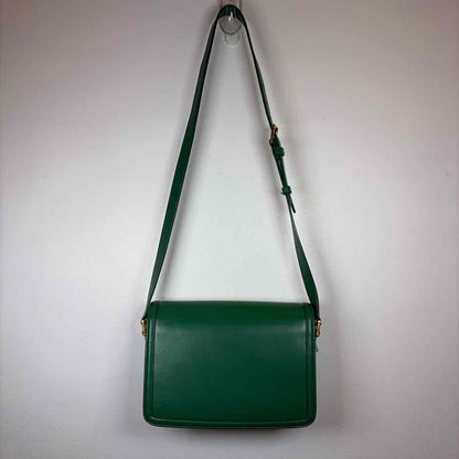 Pre-Owned Saint Laurent Green Leather Designer Handbag