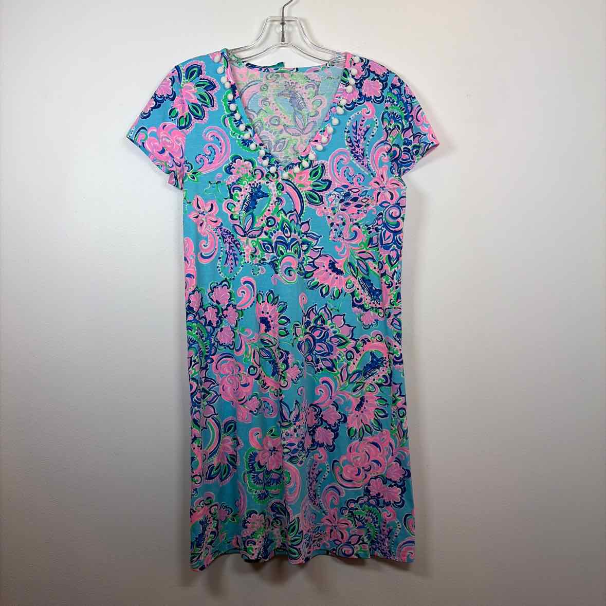 Pre-Owned Size XS Lilly Pulitzer Blue Multi Casual Dress