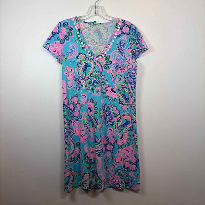 Pre-Owned Size XS Lilly Pulitzer Blue Multi Casual Dress