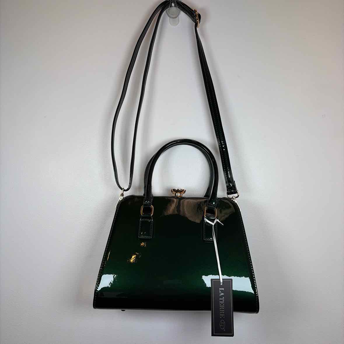 Green Patent Handbag