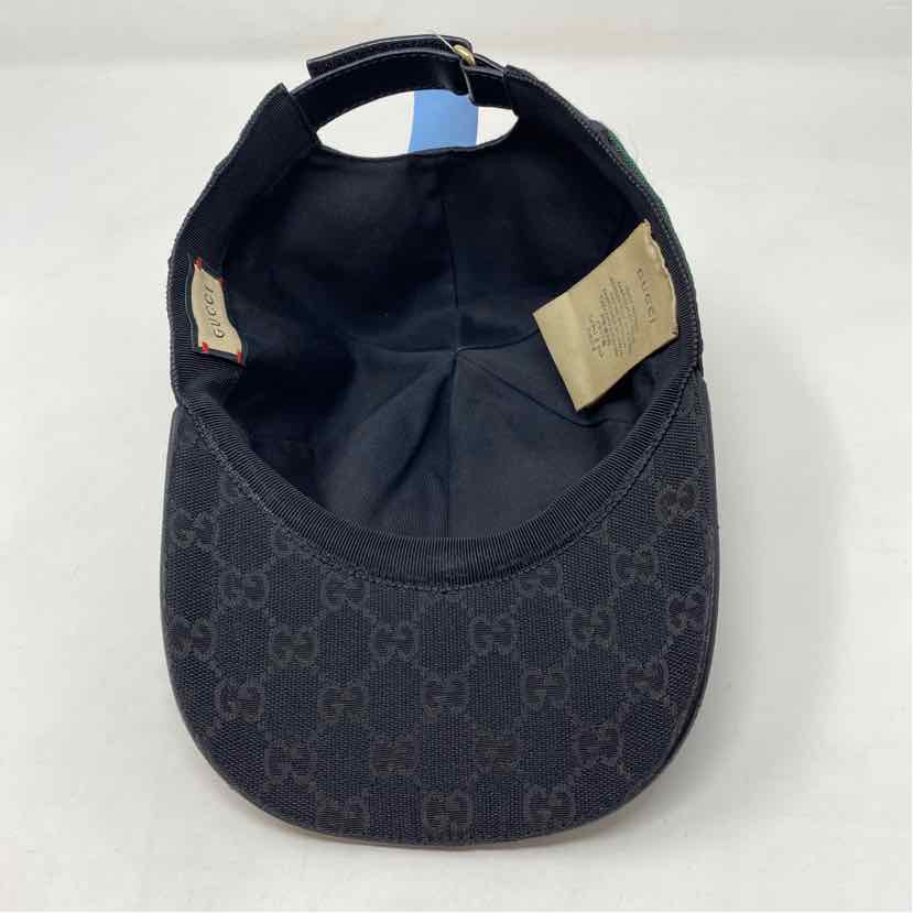 Pre-Owned Gucci Black Canvas Designer Hats