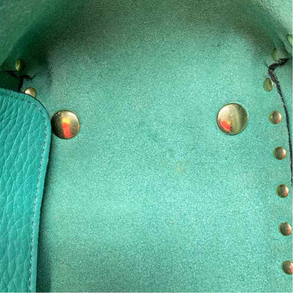 Pre-Owned Valentino Turqouise Leather Designer Handbag