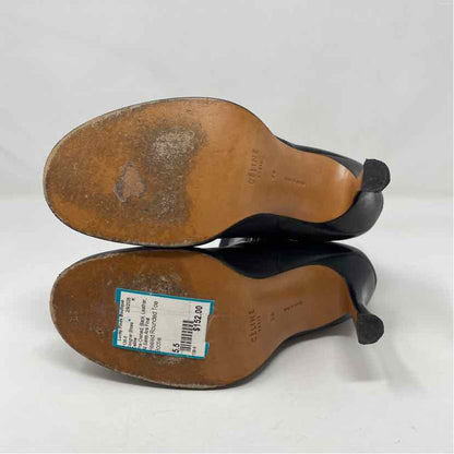 Pre-Owned Celine Black Leather Shoe Size 5.5 Designer Shoes