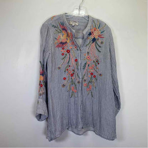 Pre-Owned Size S Johnny Was Blue Multi Top