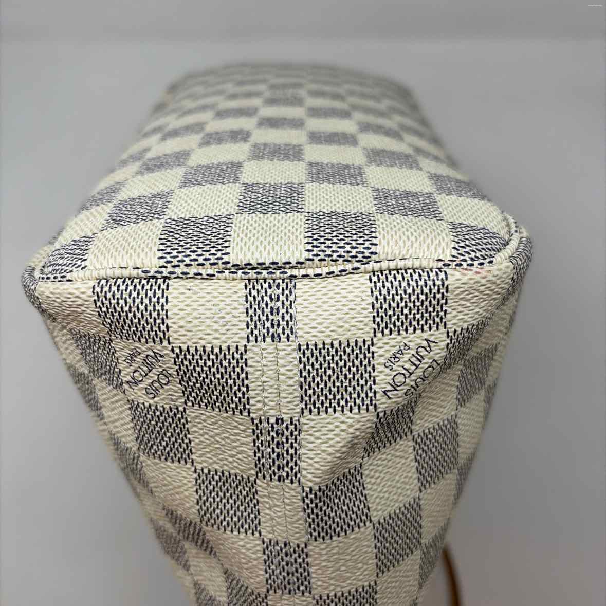Pre-Owned Louis Vuitton Damier Azur Calf Hair Designer Handbag