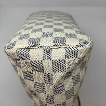 Pre-Owned Louis Vuitton Damier Azur Calf Hair Designer Handbag