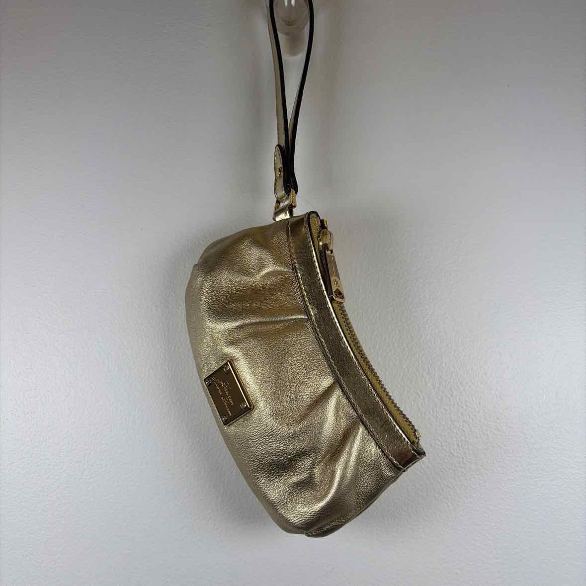 Pre-Owned Lauren by Ralph Lauren Gold Leather Wristlet