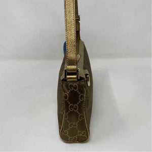 Pre-Owned Gucci Gold Nylon Designer Handbag