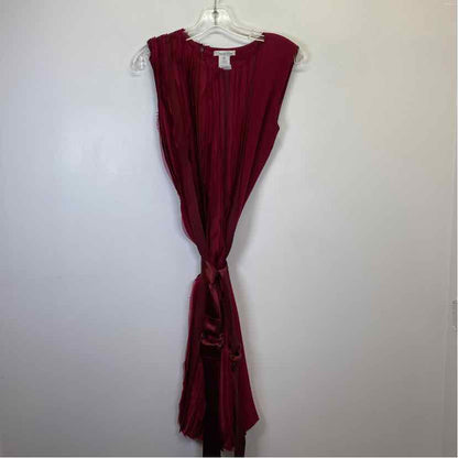 Pre-Owned Size 8/M Oscar de La Renta Crimson Casual Dress
