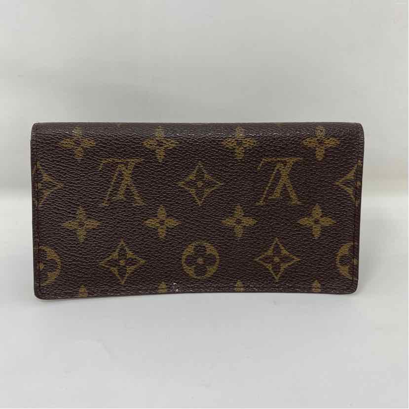 Pre-Owned Louis Vuitton Brown Coated Canvas Designer Wallet