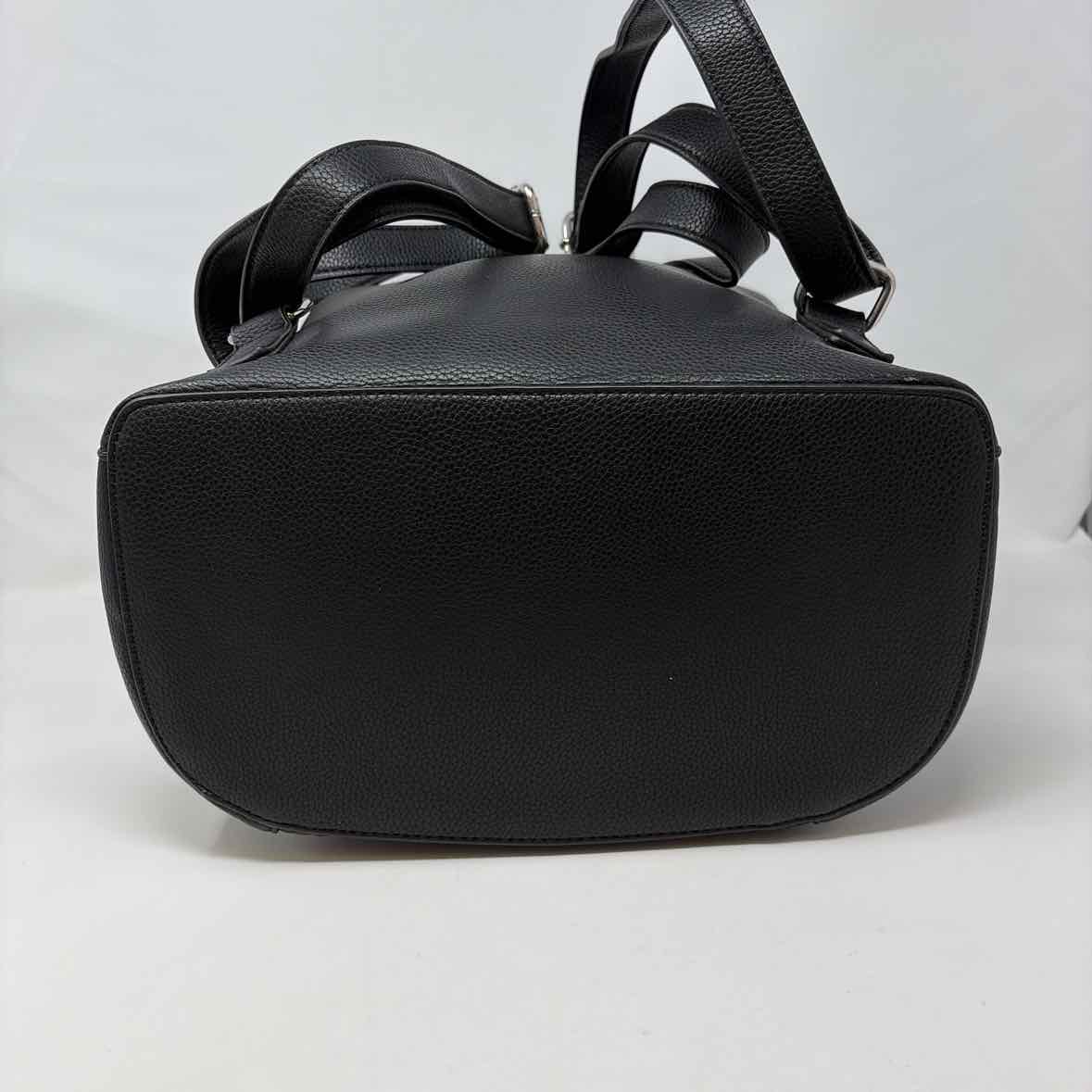 Pre-Owned Aqua Black Leather Handbag