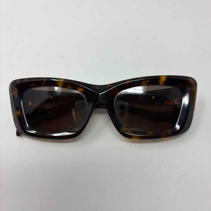 Pre-Owned Prada Brown Acrylic Designer Sunglasses