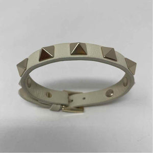 Pre-Owned Valentino Cream Leather Designer Jewelry