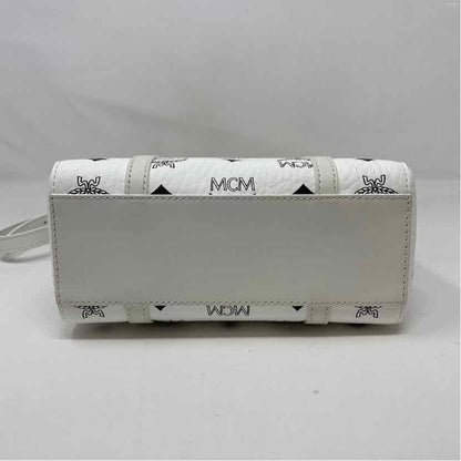 Pre-Owned MCM White Leather Designer Handbag