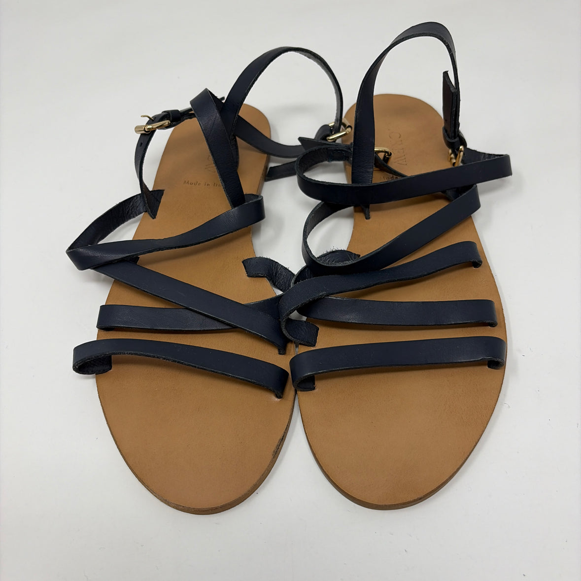 Pre-Owned Shoe Size 9.5 J Crew Navy Sandals