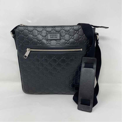 Pre-Owned Gucci Black Leather Designer Handbag