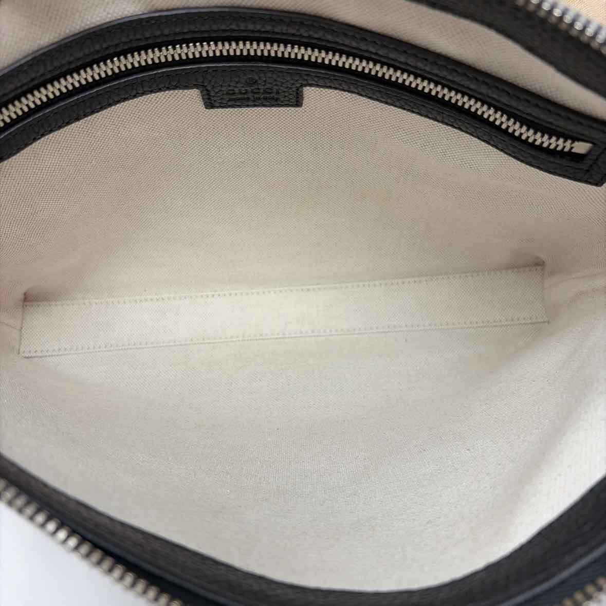 Pre-Owned Gucci Black Leather Designer Handbag