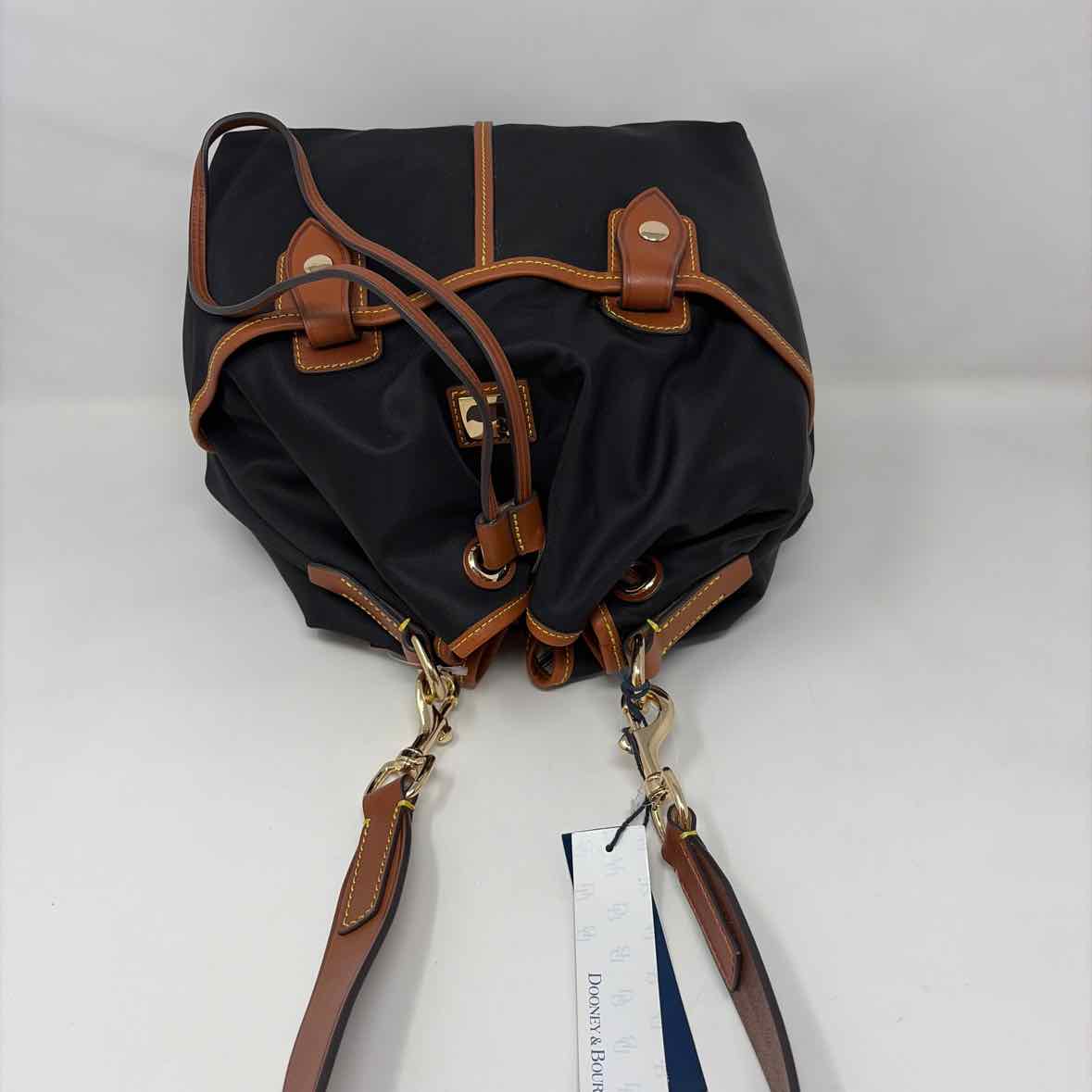 Pre-Owned Dooney & Bourke Black/Brown Nylon Handbag