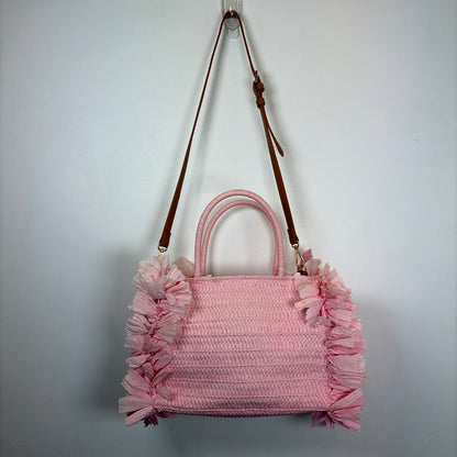 Pre-Owned Shiralea Pink Woven Handbag