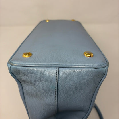 Pre-Owned Prada Light Blue Leather Designer Handbag
