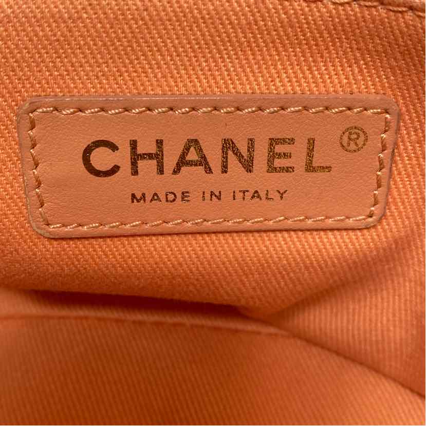 Pre-Owned Chanel Orange Canvas Designer Handbag