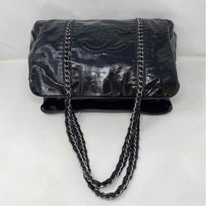 Pre-Owned Chanel Black Patent Designer Handbag