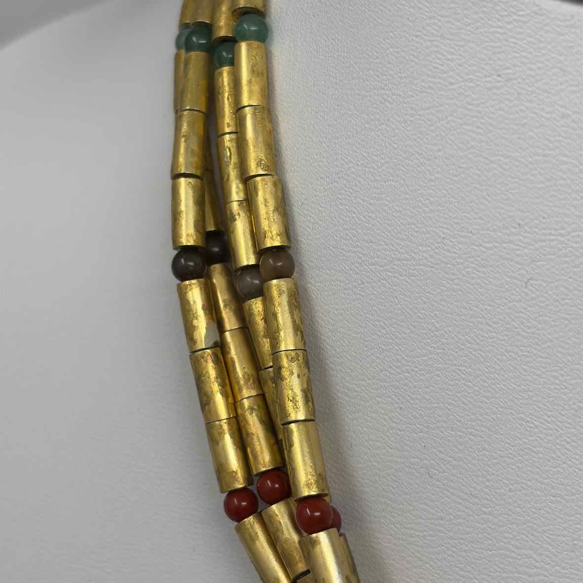 Pre-Owned Boutique Gold Multi Beaded Necklace