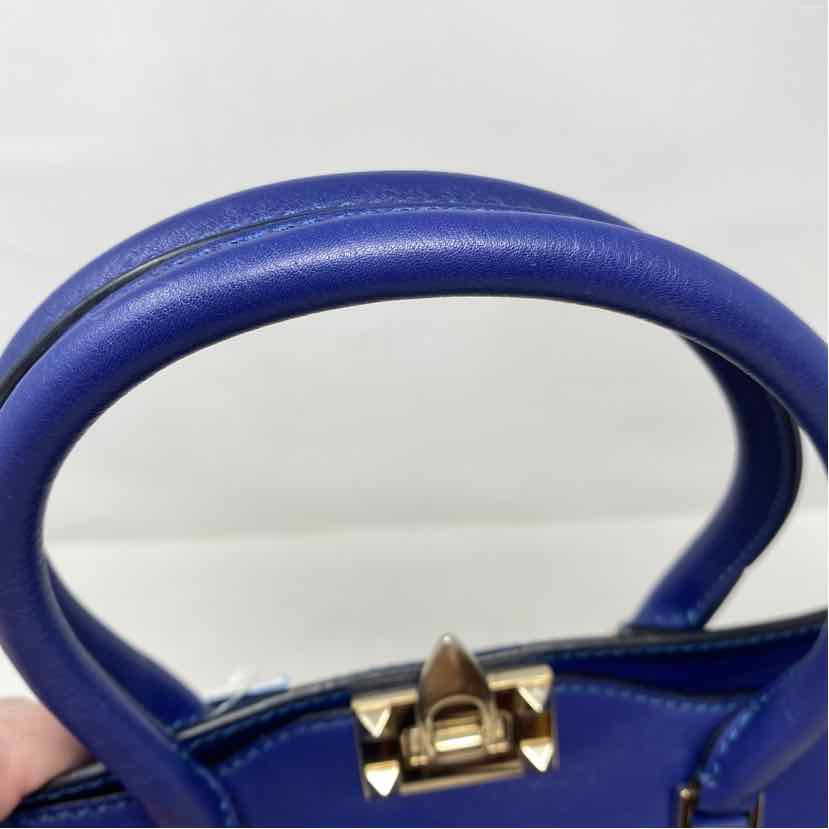 Pre-Owned Valentino Blue Leather Designer Handbag