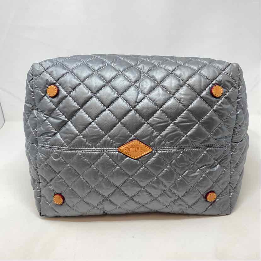 Pre-Owned MZ Wallace Silver Nylon Handbag