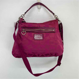 Pre-Owned Coach Rasberry Canvas Handbag