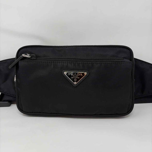 Pre-Owned Prada Black Nylon Designer Handbag