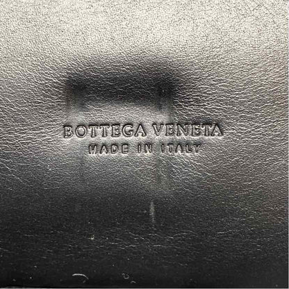 Pre-Owned Bottega Veneta Black Leather Designer Wallet