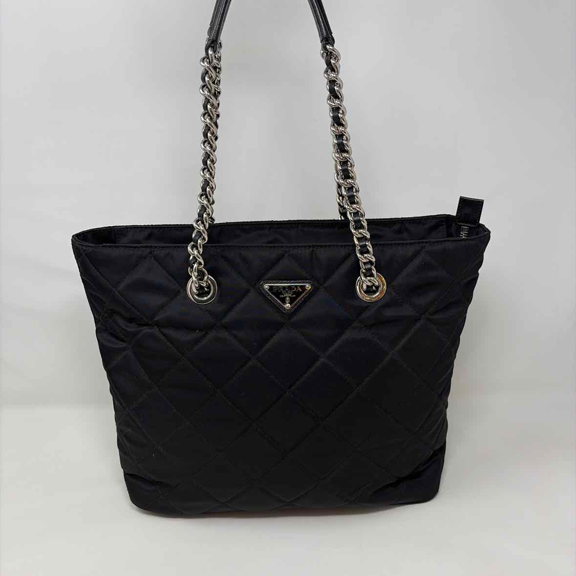 Pre-Owned Prada Black Nylon Designer Handbag