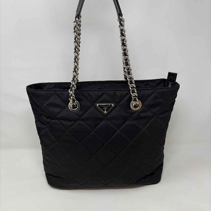 Pre-Owned Prada Black Nylon Designer Handbag